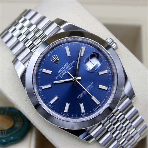 rolex datejust 2 blue dial|blue face rolex date just.